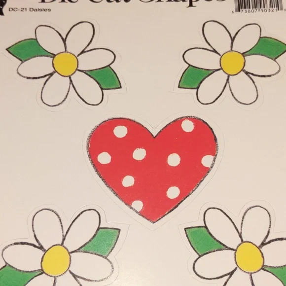 Me & My Big Ideas "Die-Cut Shapes" Crafts Scrapbooking Daisies Heart Journal - Picture 2 of 2